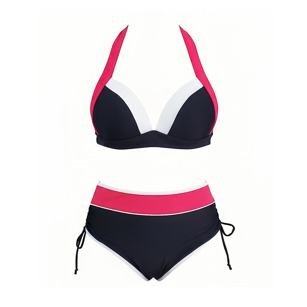 Damen sportlich eleganter Bikini mit Halteroberteil