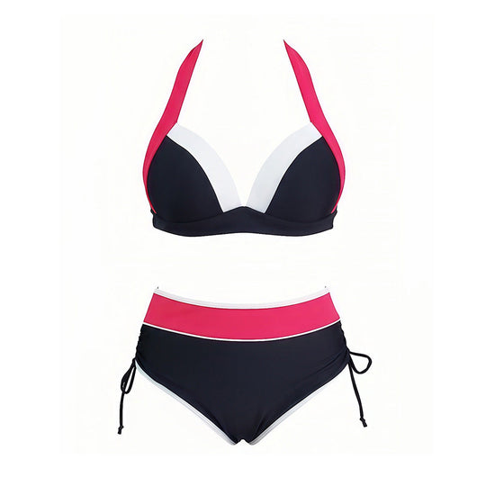 Damen sportlich eleganter Bikini mit Halteroberteil