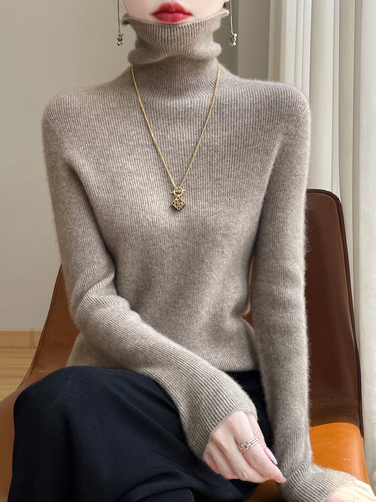 Damen Schmal geschnittener Feinstrick-Rollkragenpullover mit extrafeinem Flauschfinish Shop Nory