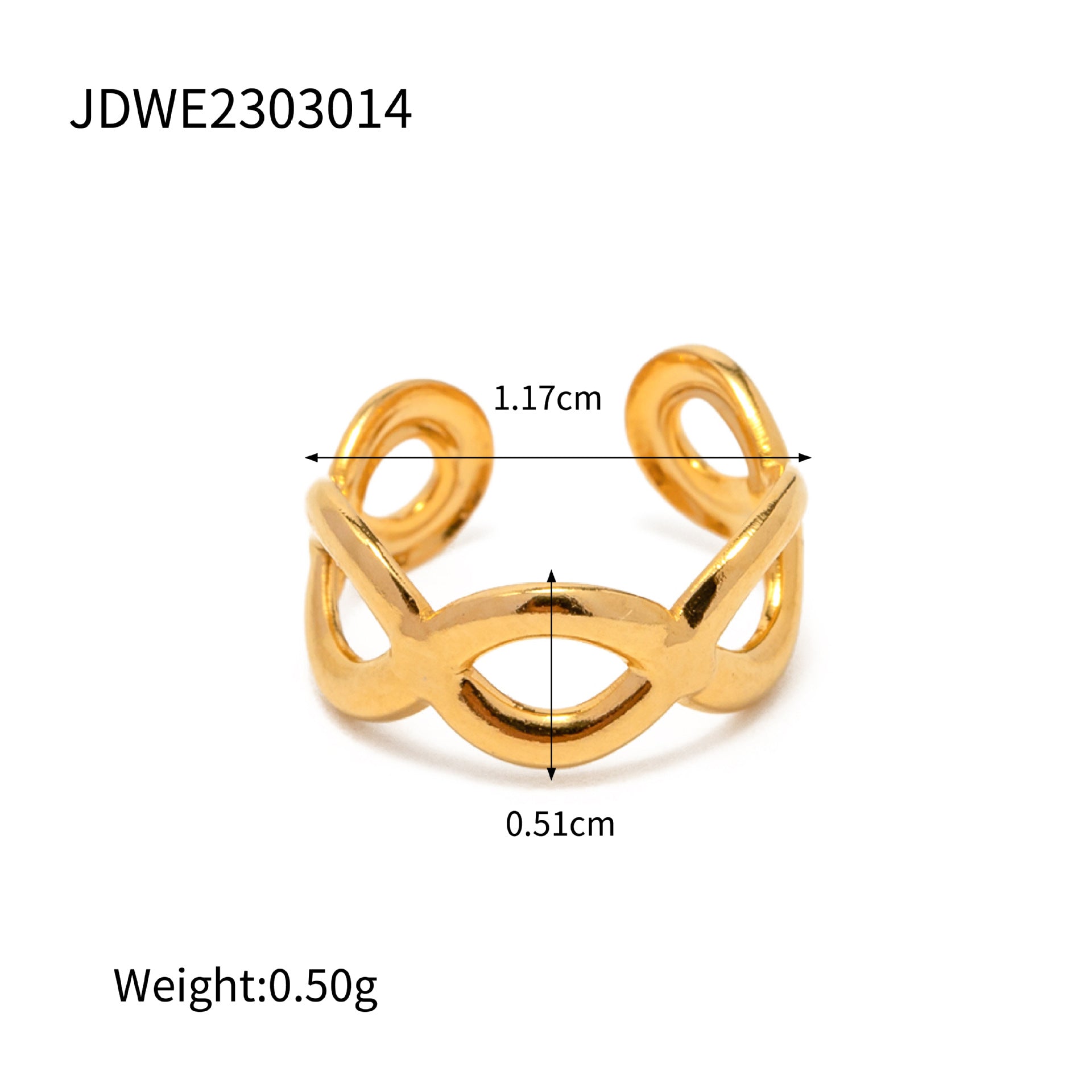 Damen Offener Ring im eleganten Wellen-Design aus hochwertigem Edelstahl Shop Nory