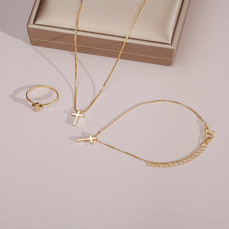 Damen Schmuckset mit kreuzförmigen Anhängern Shop Nory