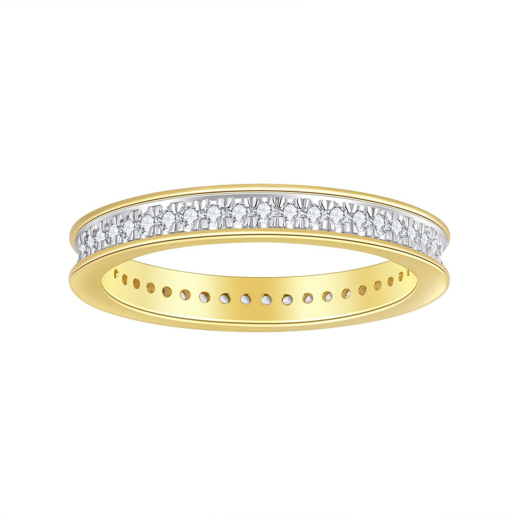 Damen Verlobungsring mit ovalem Edelstein und funkelndem Zirkonia-Besatz Shop Nory