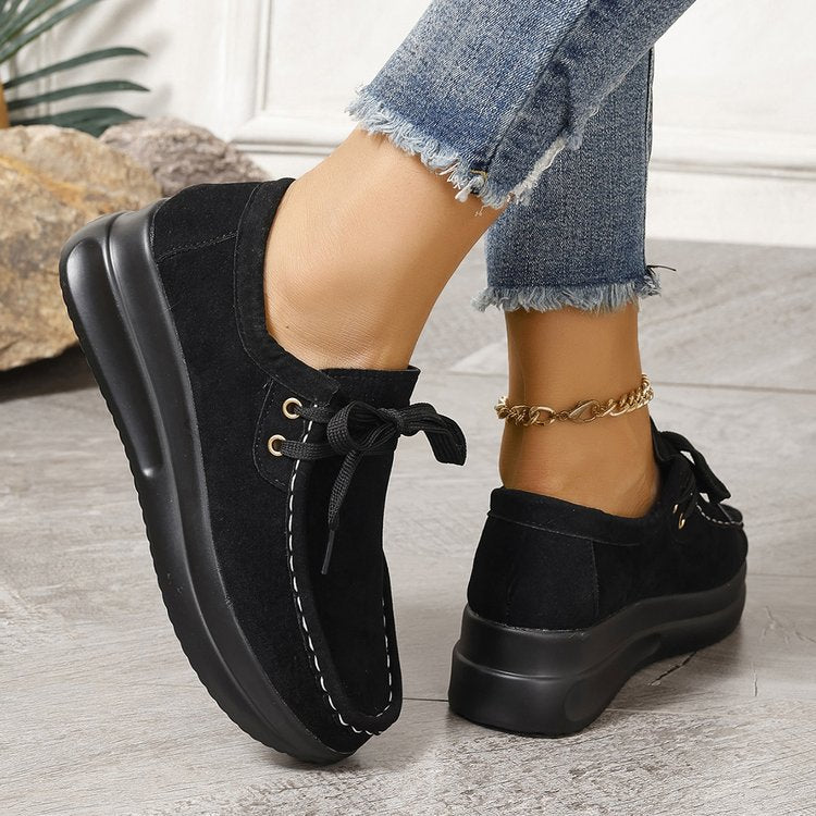 Damen Keilsneaker im Mokassinstil mit Veloursoptik und gepolsterter Komfortsohle Shop Nory