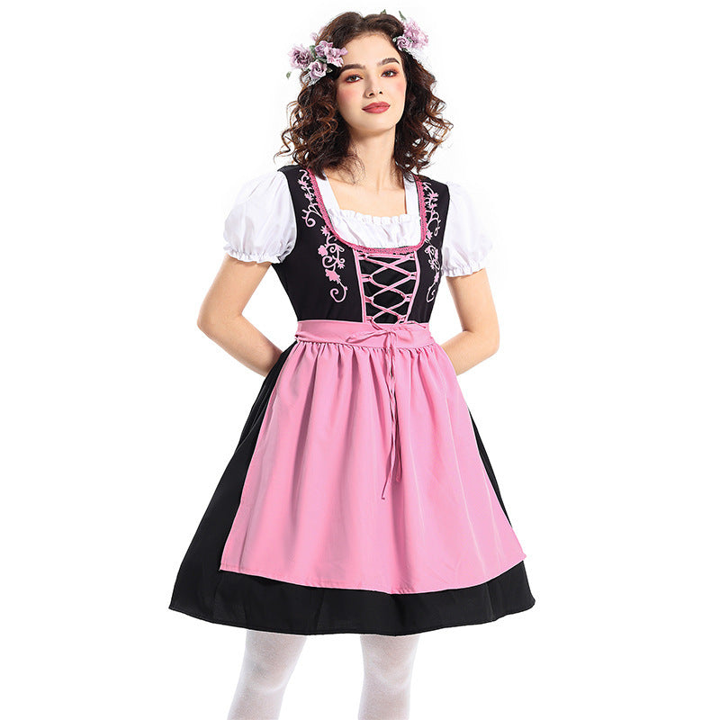Damen nan traditionelles Dirndlkleid mit dekorativer Schnürung und abnehmbarer Schürze Shop Nory