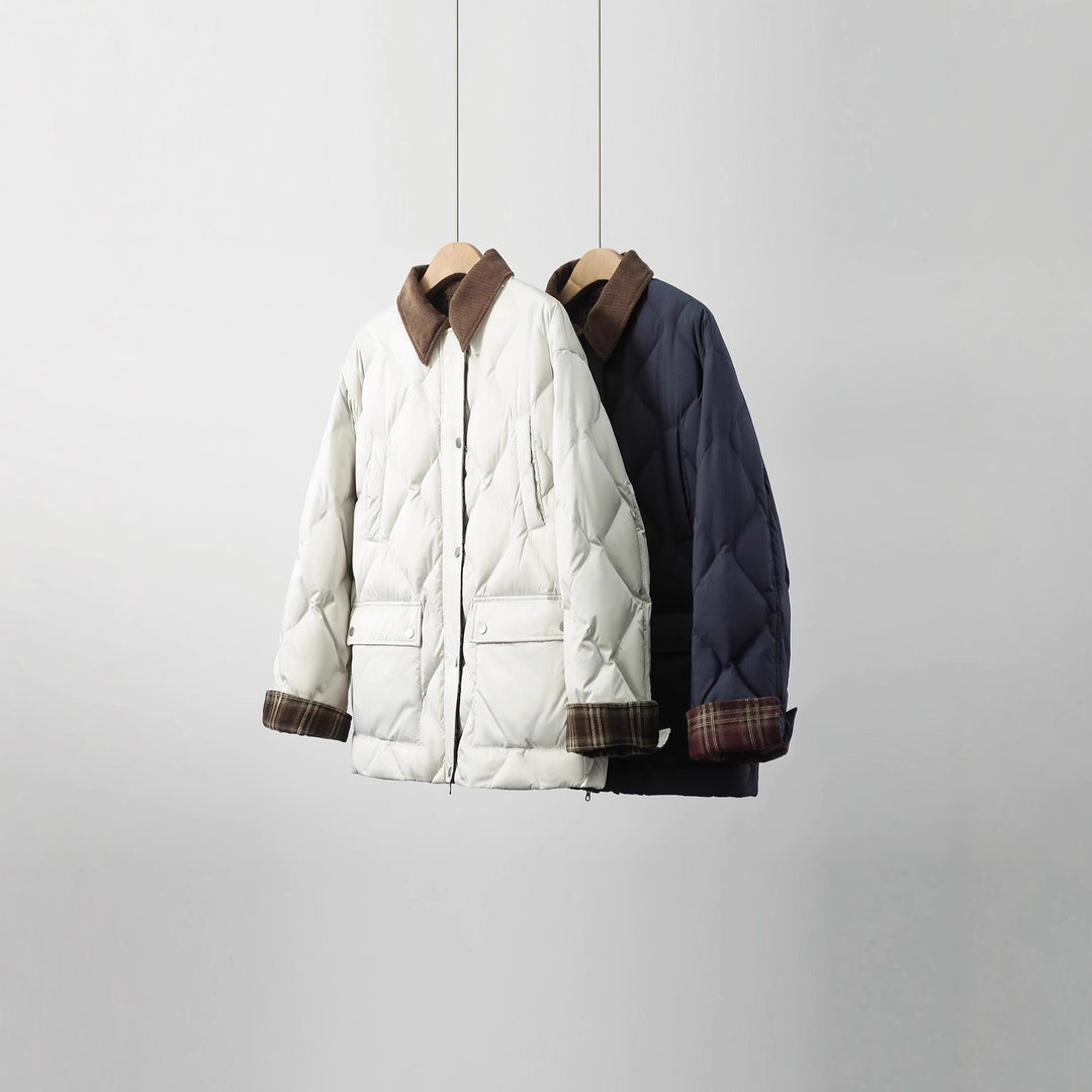 Damen Steppjacke mit karierten Akzenten Shop Nory