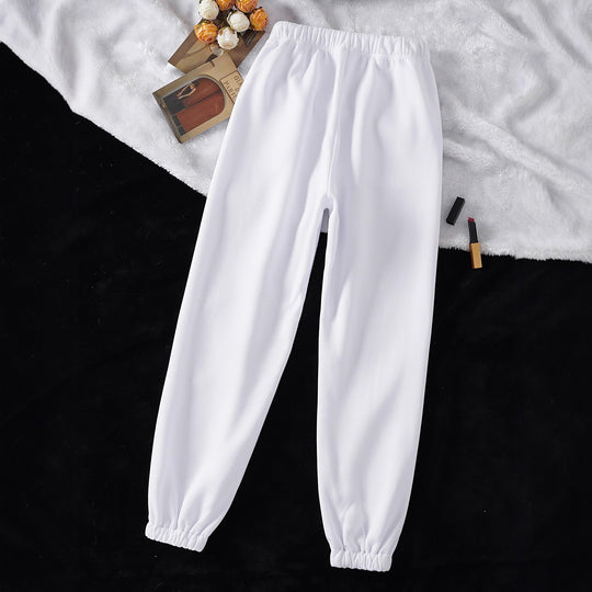Damen nan hochgeschnittene Jogginghose aus weicher Fleece Baumwollmischung mit elastischem Bund Kordelzug und Eingrifftaschen Shop Nory