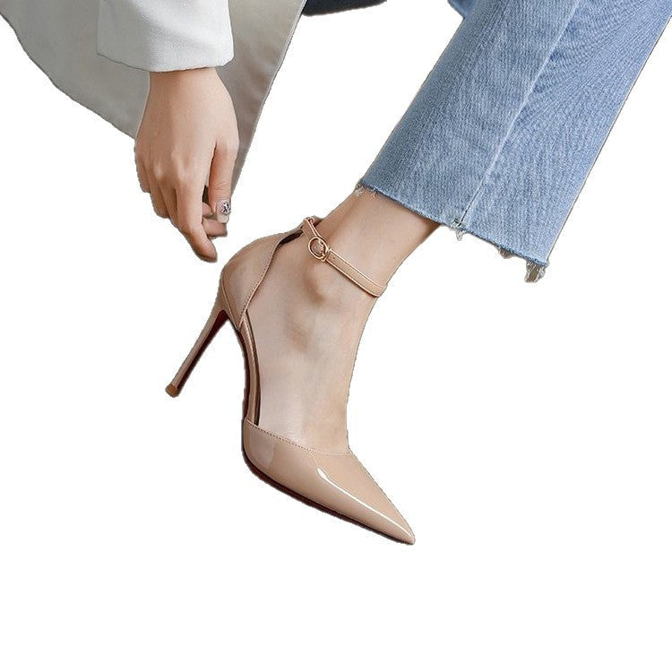 Damen elegante Schnür-Pumps mit spitzem Zehenbereich