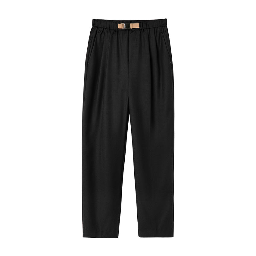 Damen Leichte Stoffhose mit elastischem Bund, Bundfalten und geradem Bein Shop Nory