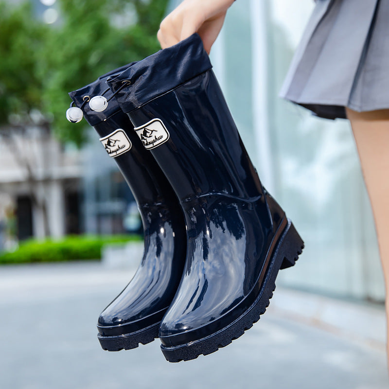 Damen Hochwertige und Stylische Gummistiefel mit Verstellbarem Schnürsystem ShopNory