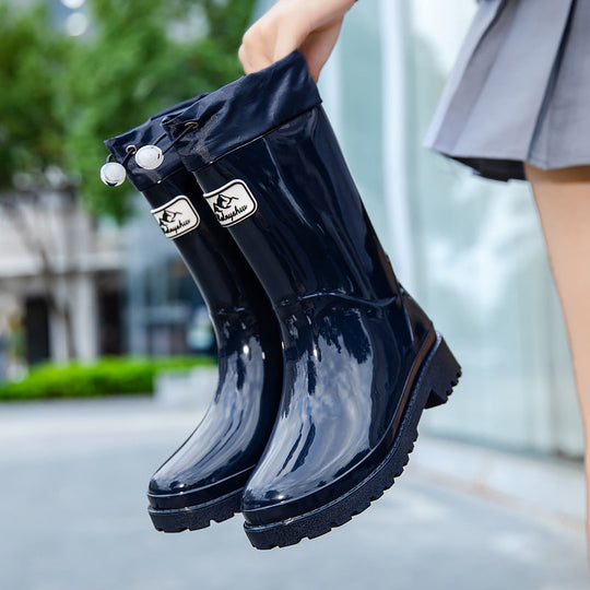 Damen Hochwertige und Stylische Gummistiefel mit Verstellbarem Schnürsystem ShopNory