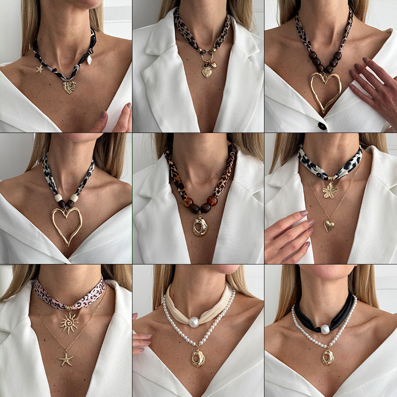 Damen Halskette mit herzförmigem Anhänger Shop Nory