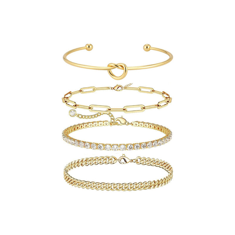 Damen modisches Armband-Set mit funkelnden Kristallen und elegantem Design Shop Nory