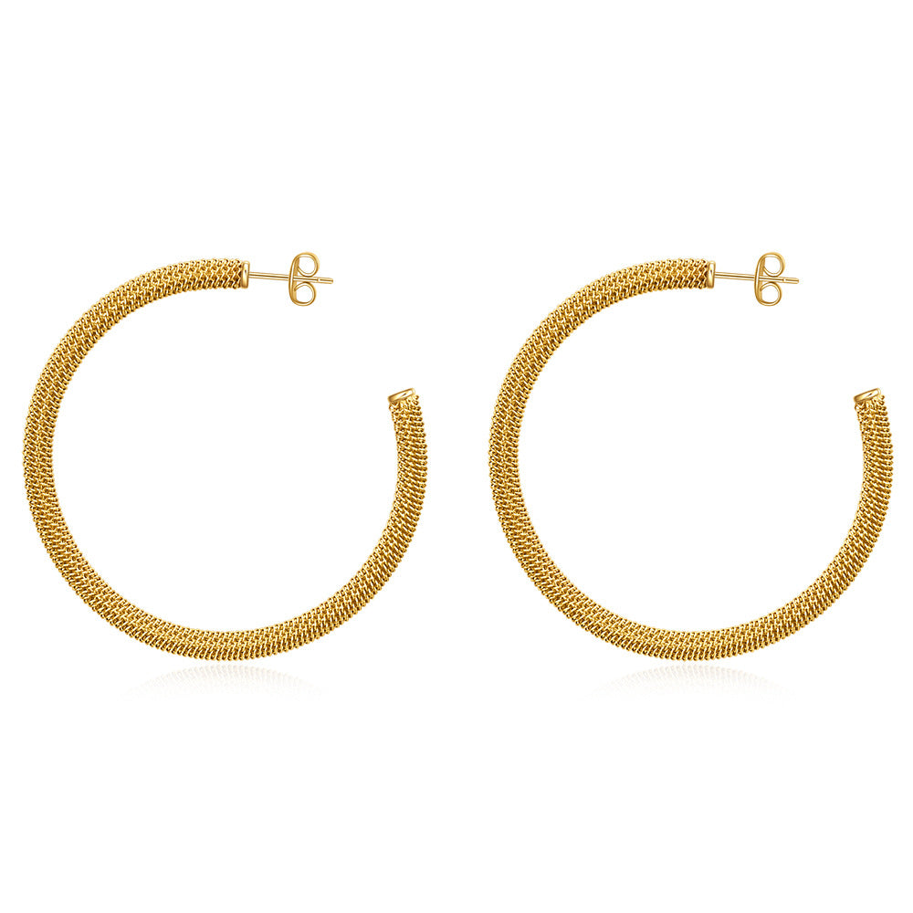 Damen Creolen mit modernem gedrehtem Design Shop Nory