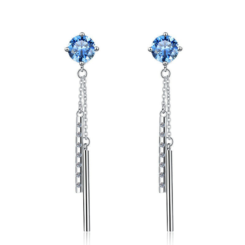 Damen Ohrstecker im modernen Design mit abnehmbaren Glitzerstäben Shop Nory