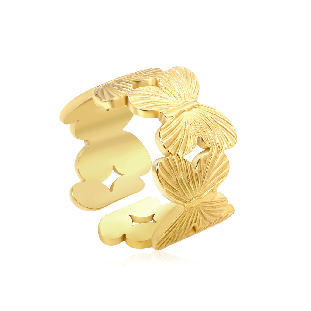 Damen Ring im floralen Design mit verstellbarer Größe Shop Nory