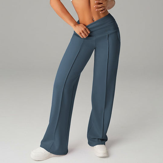Damen High‑Waist Palazzo‑Sweatpants mit Bügelfalte und Komfortbund Shop Nory
