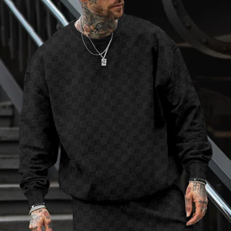 Herren lässiger oversized Sweatshirt mit strukturiertem Design