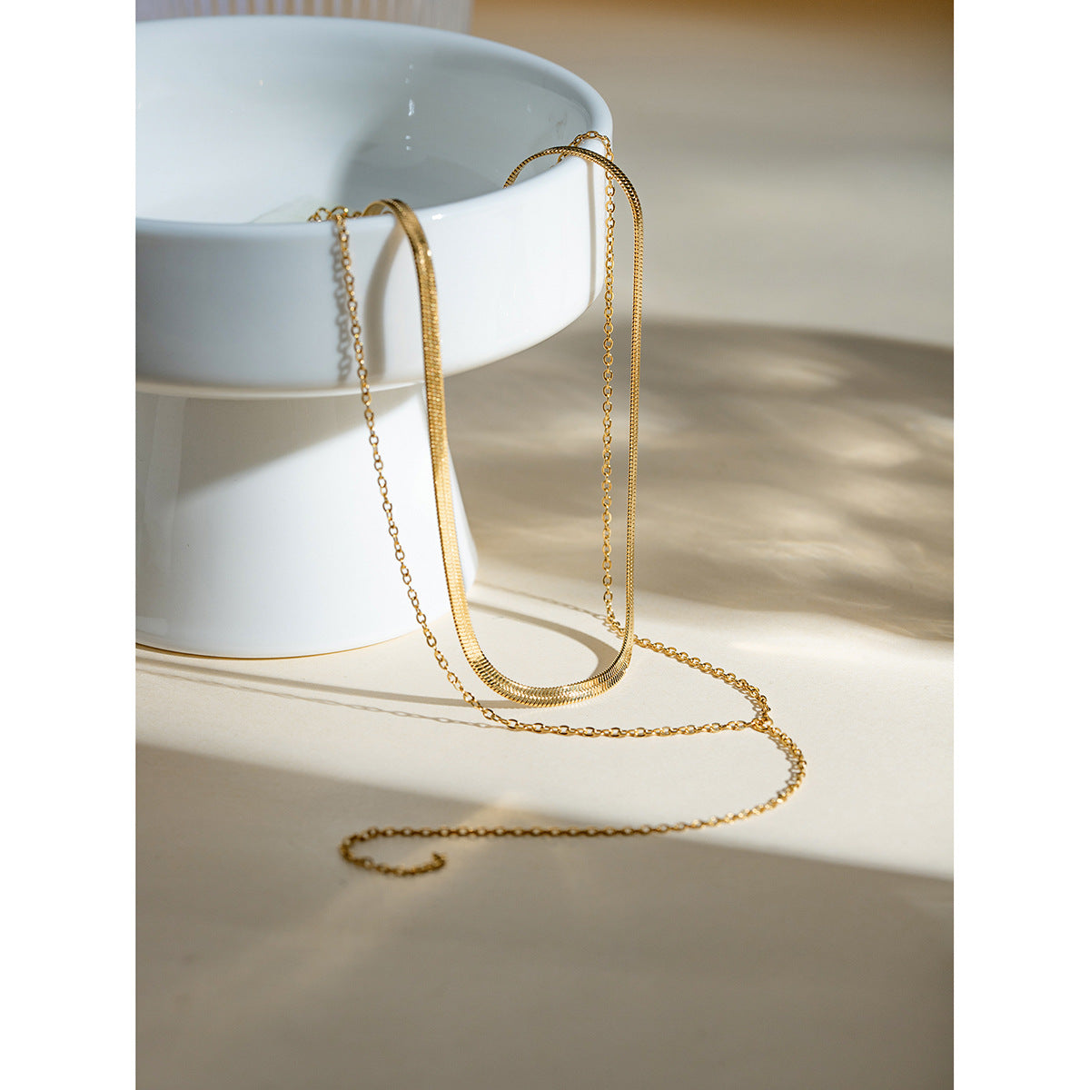 Damen Halskette mit hypoallergenem Edelstahl und zeitlosem Kettendesign Shop Nory