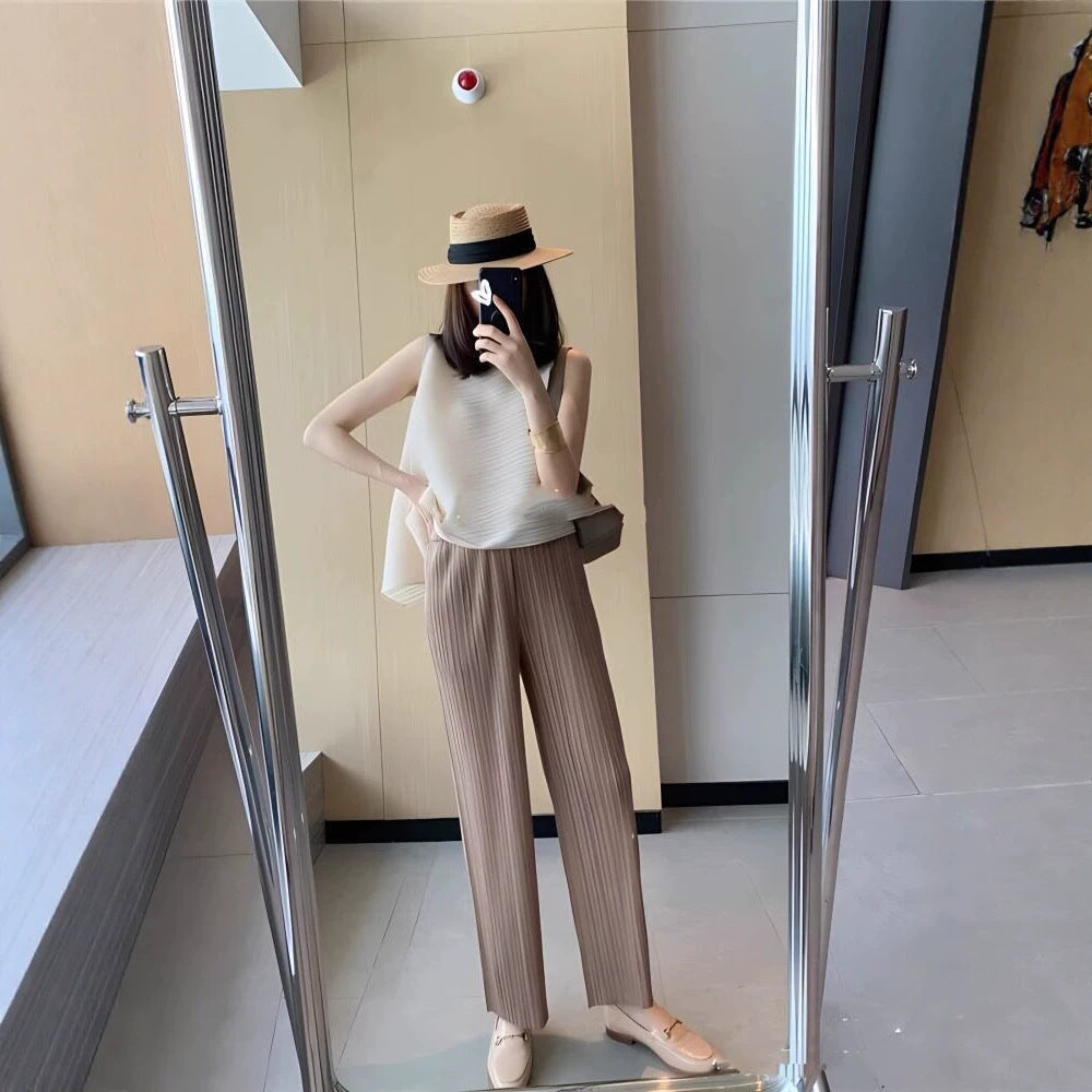 Damen Elegante Plisseehose Shop Nory
