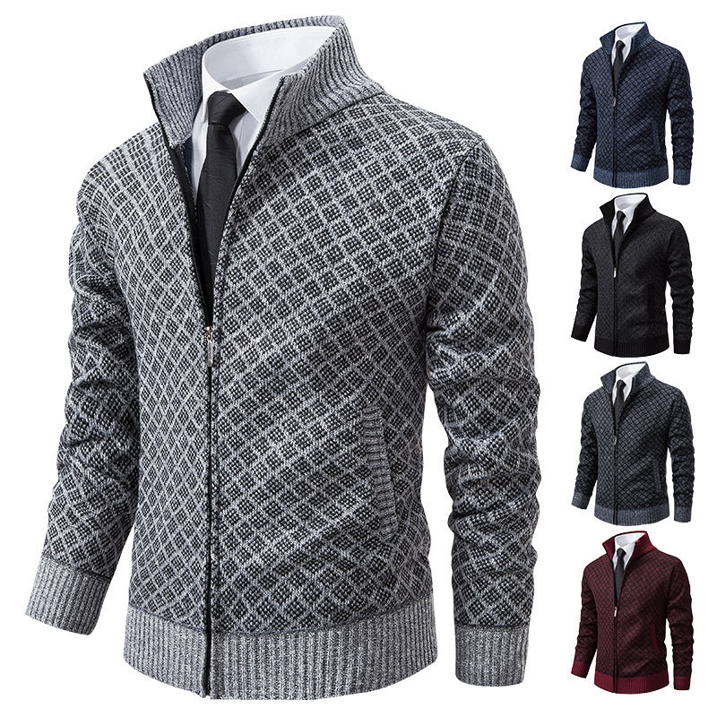 Herren stilvolle Strickjacke mit hochwertigem Zipper ShopNory