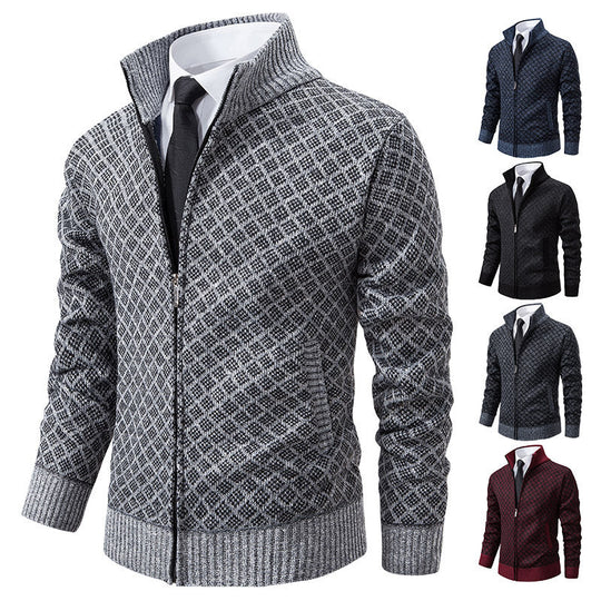 Herren stilvolle Strickjacke mit hochwertigem Zipper ShopNory