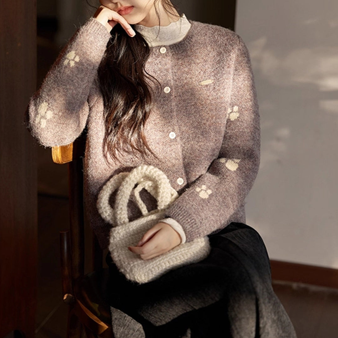 Damen Gemusterte Kurzstrickjacke Shop Nory