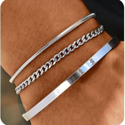 Damen modischer Armreif mit eleganter Kette Shop Nory