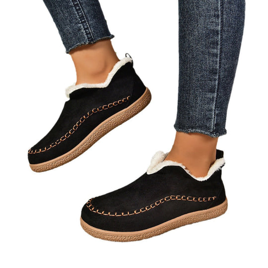 Damen Slipper mit warmem Fleece-Futter und rutschfester Sohle