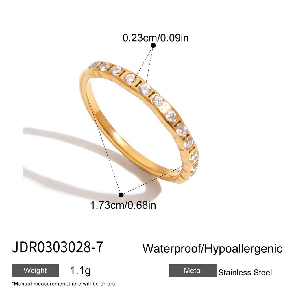 Damen Offener Ring mit funkelnden Zirkonia-Akzenten Shop Nory