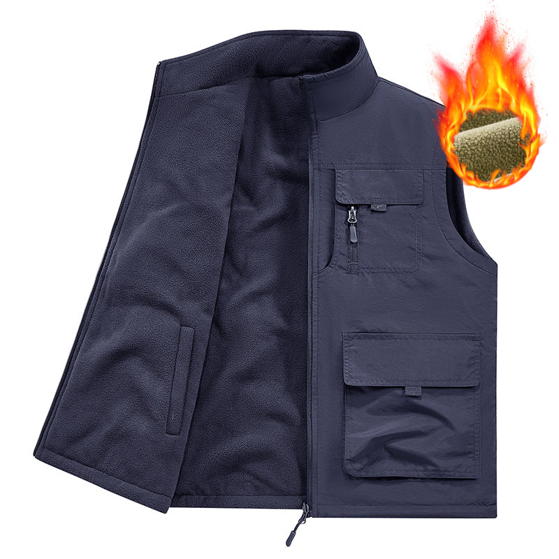 Herren Thermo-Utility-Weste mit Fleece-Innenfutter, winddichtem Shell und Multifunktionstaschen Shop Nory