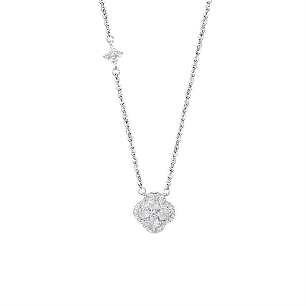 Damen Halskette mit floralen Kristallelementen Shop Nory