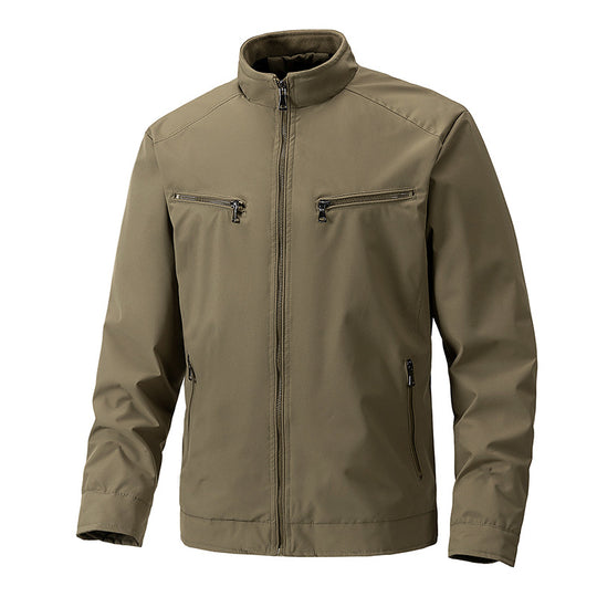 Herren Softshell-Outdoorjacke mit Stehkragen wasserabweisend und vier Reißverschlusstaschen Shop Nory