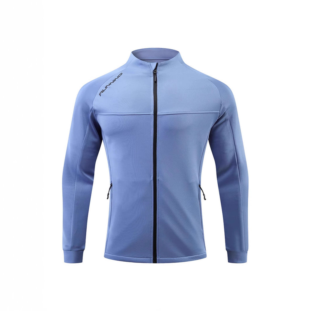 Herren Lauf-Trainingsjacke mit windabweisendem Stretch, Slim-Fit und Reißverschlusstaschen Shop Nory