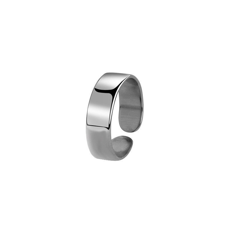 Damen moderner Edelstahlring mit glänzender Oberfläche Shop Nory
