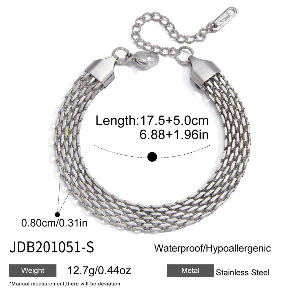Damen Edelstahlarmband mit wasserfestem und hypoallergenem Netzdesign Shop Nory
