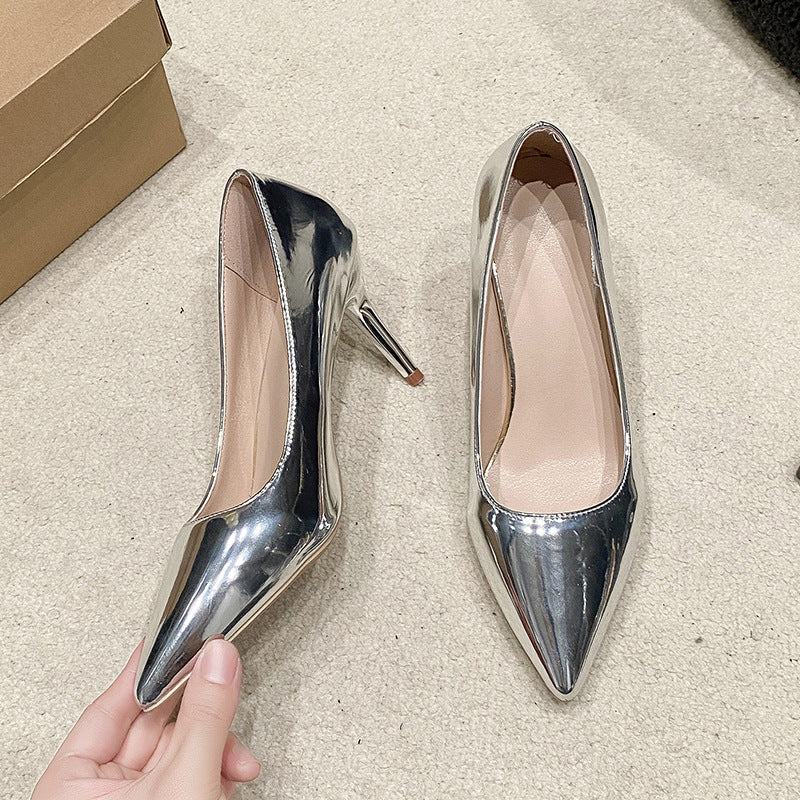 Damen Spiegelglanz-Pumps mit spitzer Silhouette und extrahohem Stiletto Shop Nory