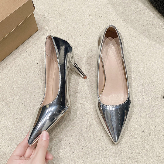 Damen Spiegelglanz-Pumps mit spitzer Silhouette und extrahohem Stiletto Shop Nory