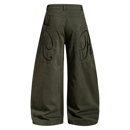 Damen weite High‑Waist Culotte-Jeans mit Baggy-Silhouette und Cargo-Details Shop Nory