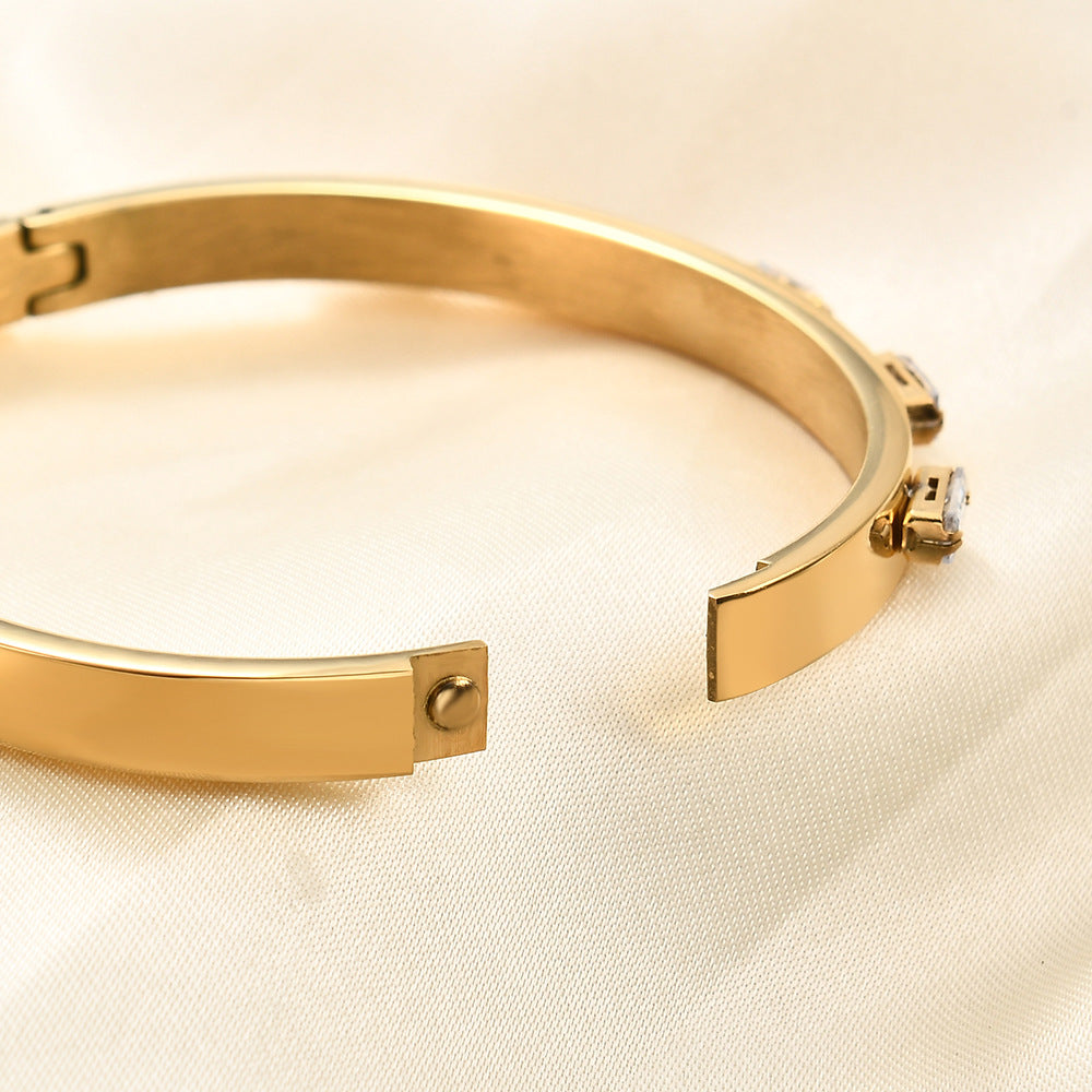 Damen Armreif mit elegantem Kristallbesatz Shop Nory