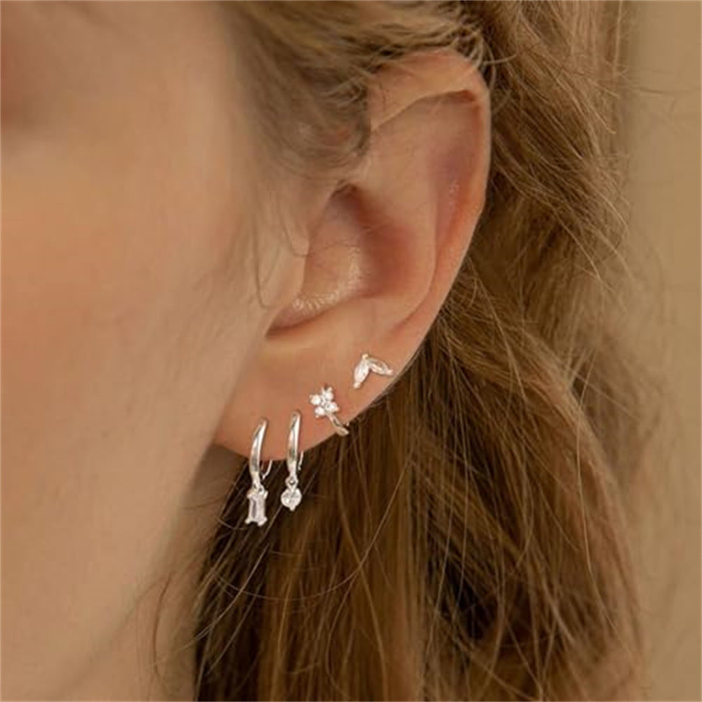 Damen Ohrhänger mit funkelnden Zirkonia und modernem Design Shop Nory