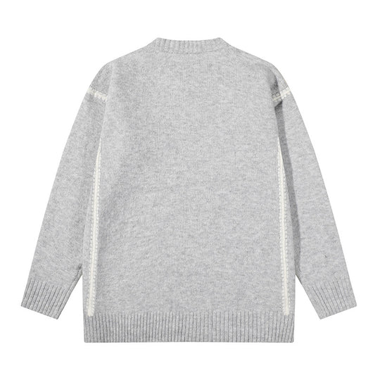 Unisex Oversize Feinstrick-Pullover mit Rundhalsausschnitt und Rippenbündchen Shop Nory