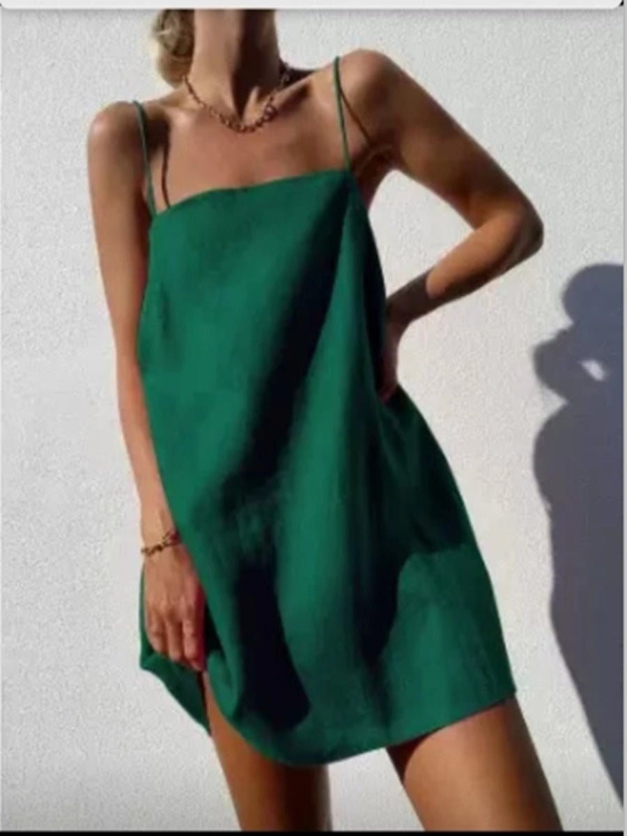 Damen lässiges Trägerkleid aus leichtem Material