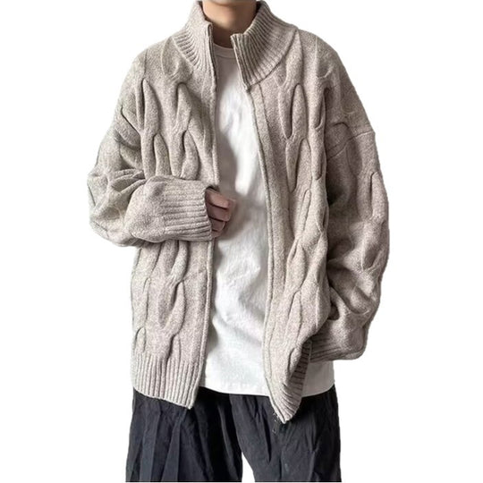Damen Grobstrickjacke mit hohem Kragen Shop Nory