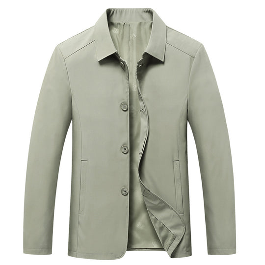 Herren elegantes leichtes City-Sakko im Blouson-Stil mit Hemdkragen und gefüttertem Innenfutter Shop Nory