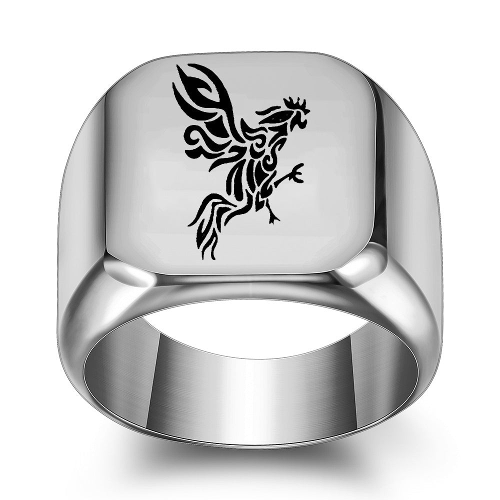 Herren Siegelring mit kunstvollem Drachen-Design Shop Nory