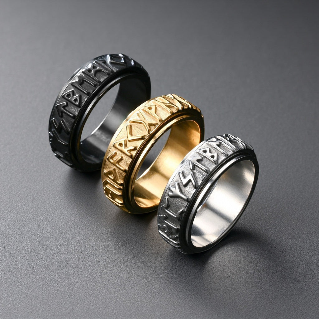 Herren Ring mit kunstvoller Gravur und luxuriöser Struktur Shop Nory