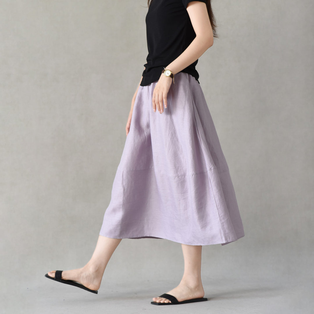 Damen Weit geschnittener Midi-Rock aus luftiger Baumwolle Shop Nory
