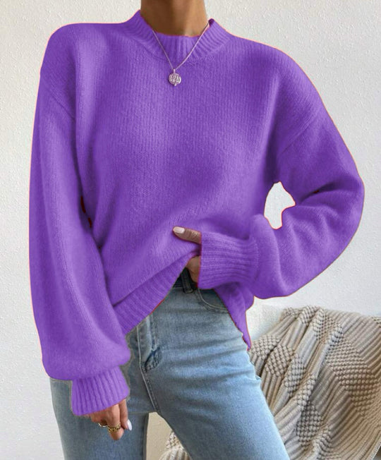 Damen Oversize Feinstrickpullover mit angedeutetem Mohair‑Effekt und verlängerten Rippbündchen Shop Nory