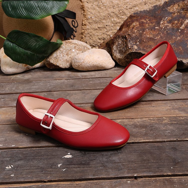 Damen Ballerinas mit modischem Schnallenverschluss und ergonomischer Fußbettung Shopnory