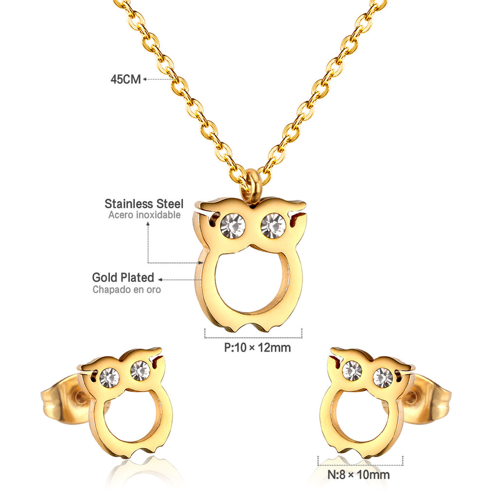 Damen Schmuckset mit Eulenmotiv Shop Nory